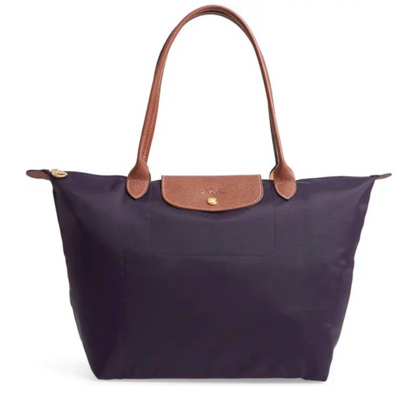 Longchamp Handbags - LONGCHAMP LARGE LE PLIAGE TOTE - BILBERRY